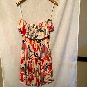 Gypsy Love Strapless Boho Mini Dress Size L
